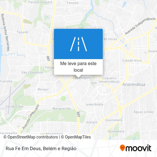 Rua Fe Em Deus mapa