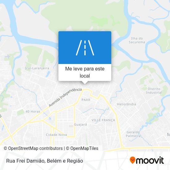 Rua Frei Damião mapa