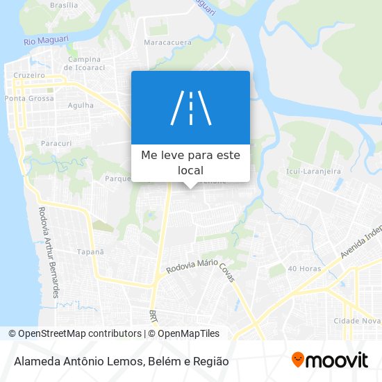 Alameda Antônio Lemos mapa