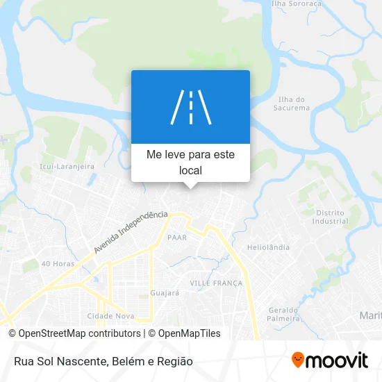 Rua Sol Nascente mapa