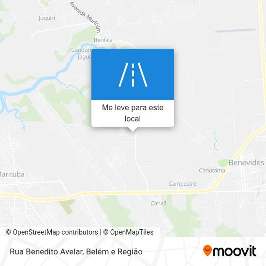 Rua Benedito Avelar mapa