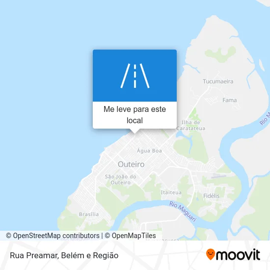 Rua Preamar mapa