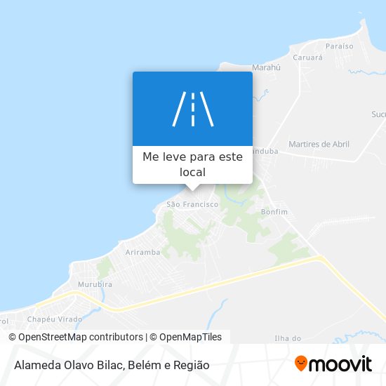 Alameda Olavo Bilac mapa