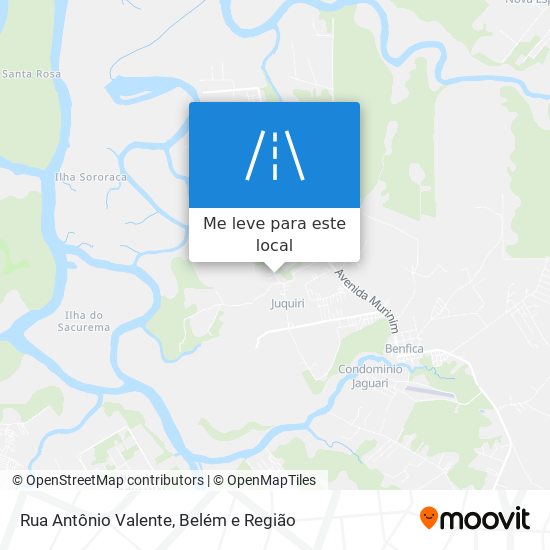 Rua Antônio Valente mapa