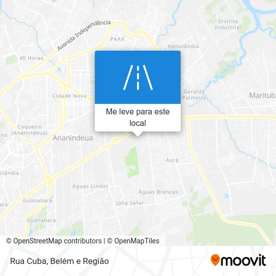 Rua Cuba mapa