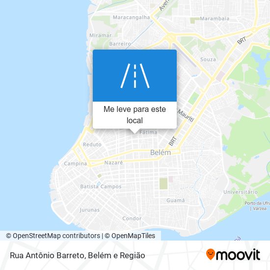 Rua Antônio Barreto mapa