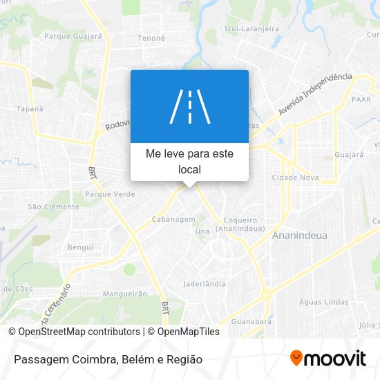 Passagem Coimbra mapa