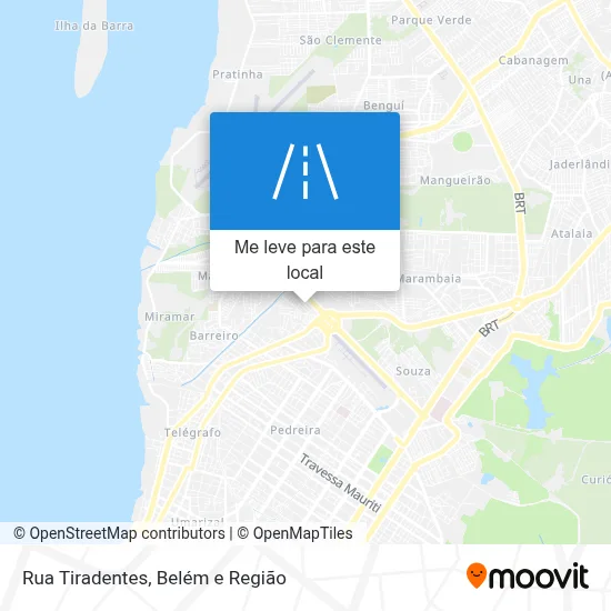 Rua Tiradentes mapa