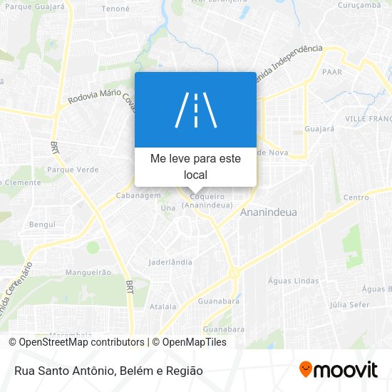 Rua Santo Antônio mapa