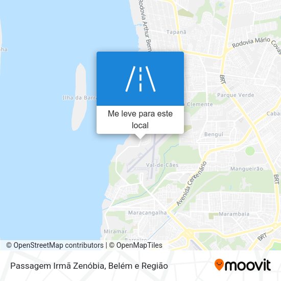 Passagem Irmã Zenóbia mapa
