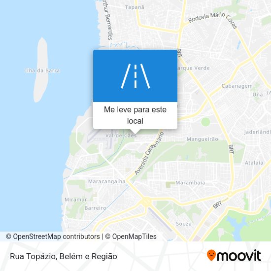 Rua Topázio mapa