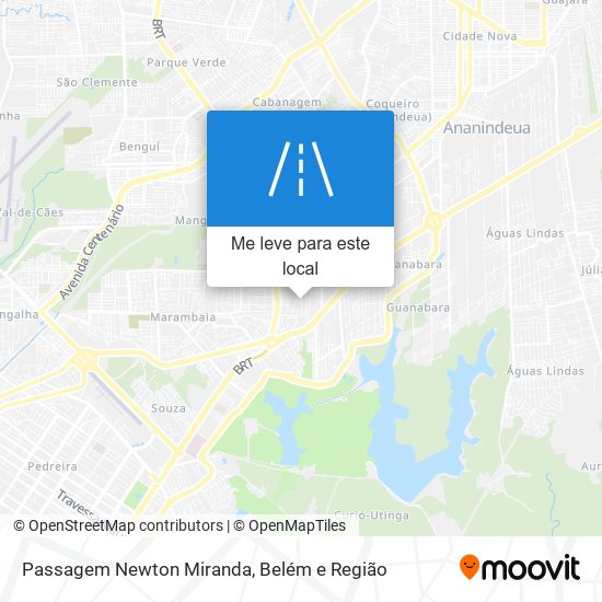 Passagem Newton Miranda mapa