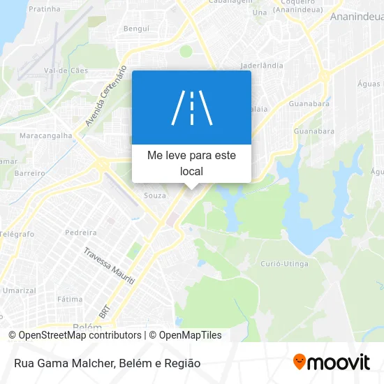 Rua Gama Malcher mapa