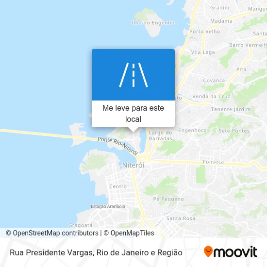 Rua Presidente Vargas mapa