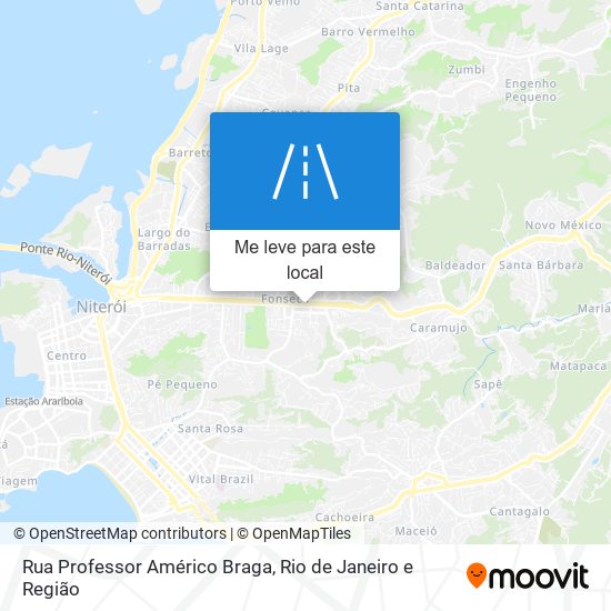 Rua Professor Américo Braga mapa