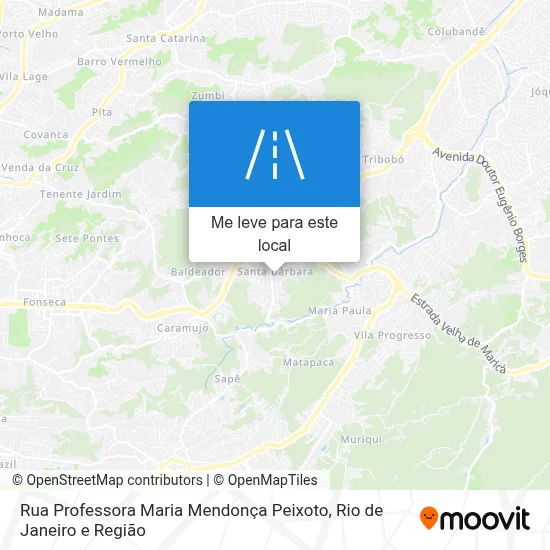 Rua Professora Maria Mendonça Peixoto mapa