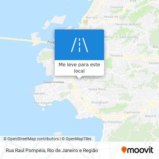 Rua Raul Pompéia mapa