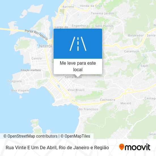 Rua Vinte E Um De Abril mapa