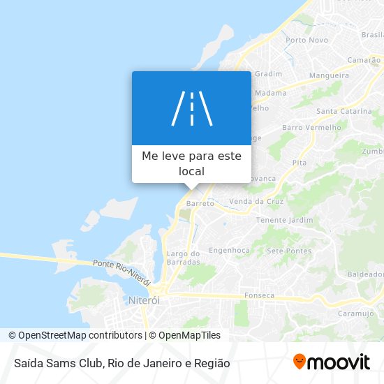 Saída Sams Club mapa