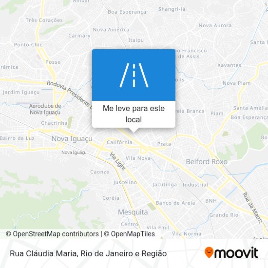 Rua Cláudia Maria mapa