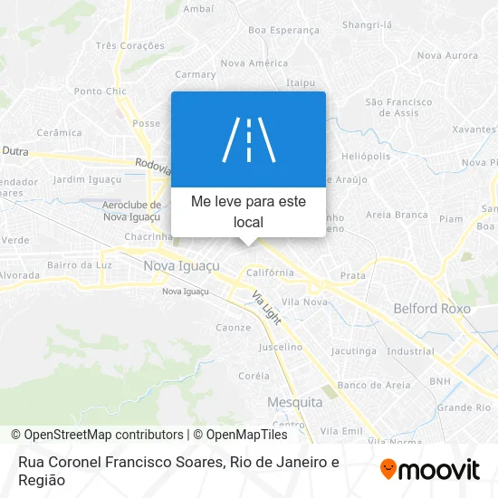 Rua Coronel Francisco Soares mapa