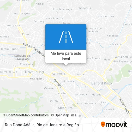 Rua Dona Adélia mapa