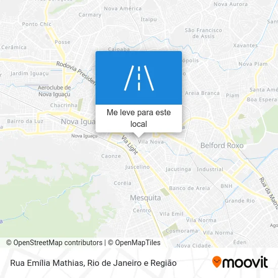 Rua Emília Mathias mapa