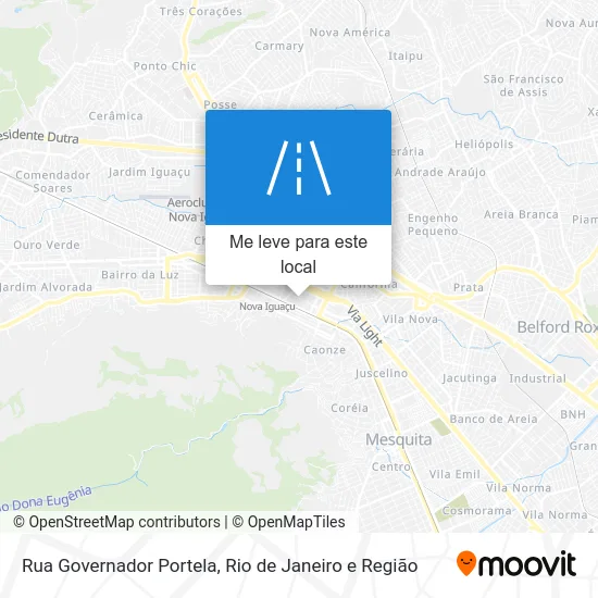 Rua Governador Portela mapa