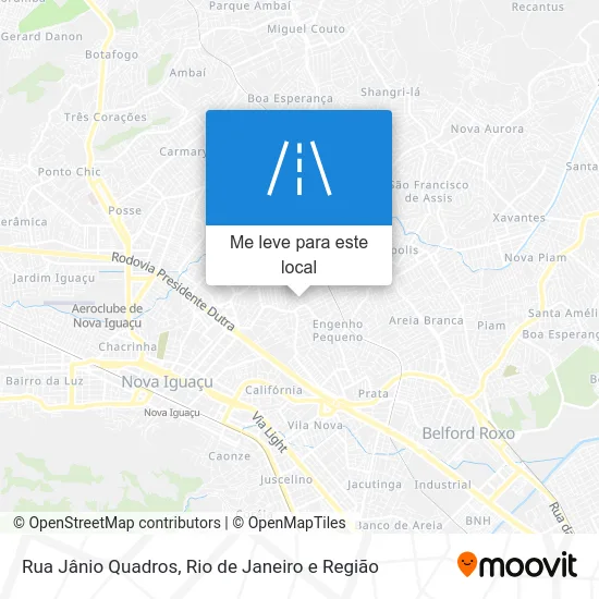 Rua Jânio Quadros mapa