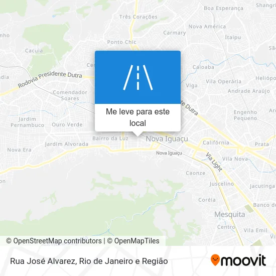 Rua José Alvarez mapa