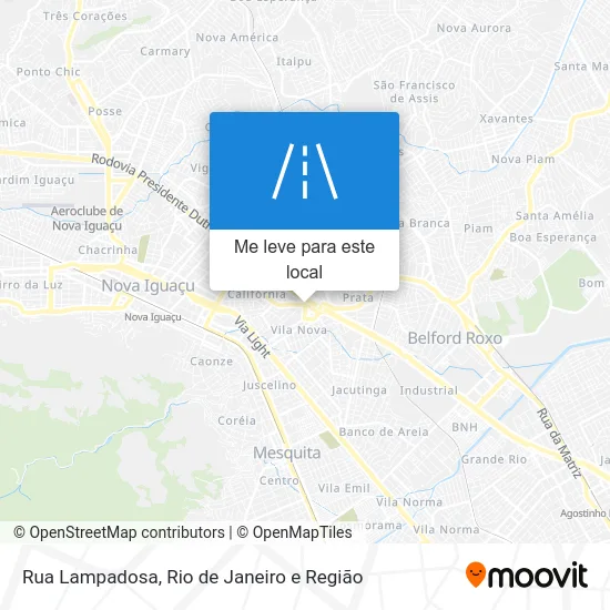 Rua Lampadosa mapa
