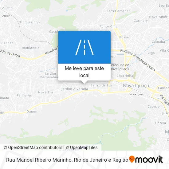 Rua Manoel Ribeiro Marinho mapa