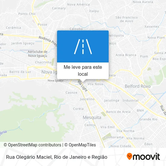 Rua Olegário Maciel mapa