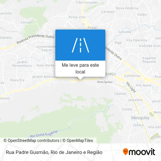 Rua Padre Gusmão mapa