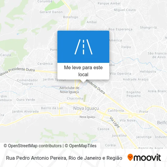 Rua Pedro Antonio Pereira mapa