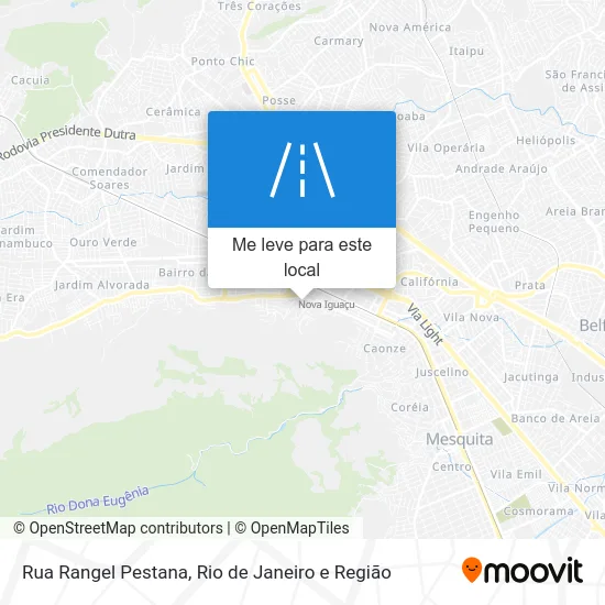 Rua Rangel Pestana mapa