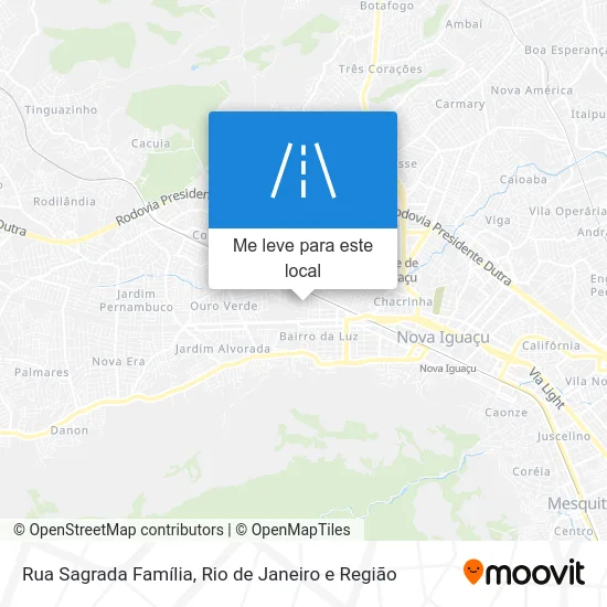 Rua Sagrada Família mapa