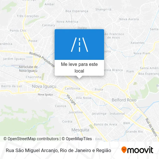Rua São Miguel Arcanjo mapa