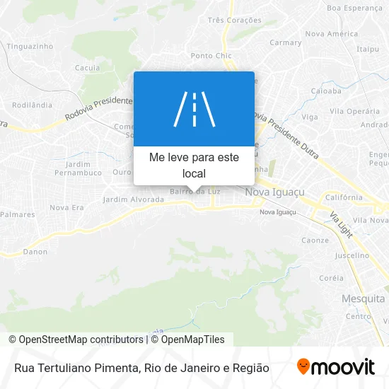 Rua Tertuliano Pimenta mapa