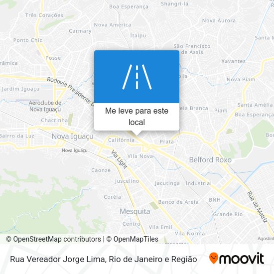 Rua Vereador Jorge Lima mapa
