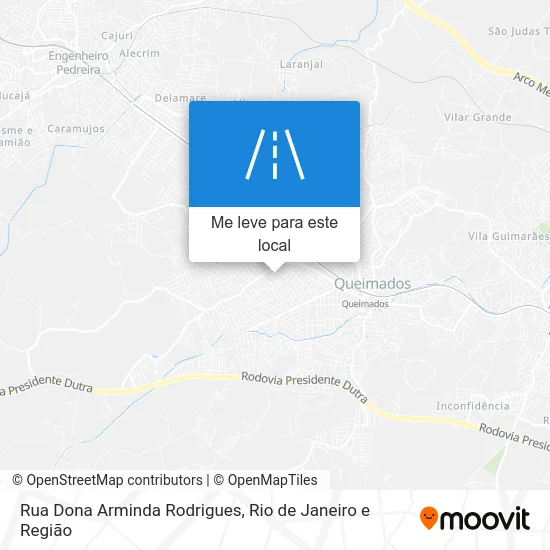 Rua Dona Arminda Rodrigues mapa