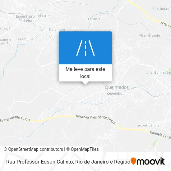 Rua Professor Edson Calixto mapa