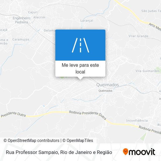Rua Professor Sampaio mapa