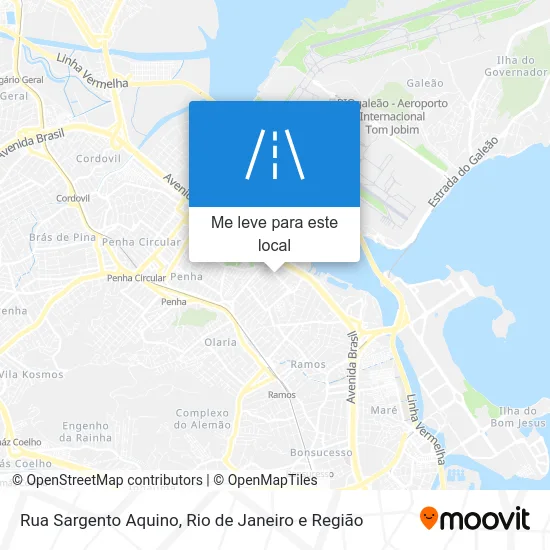 Rua Sargento Aquino mapa