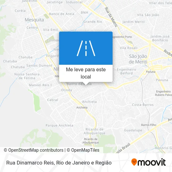 Rua Dinamarco Reis mapa