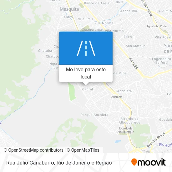 Rua Júlio Canabarro mapa
