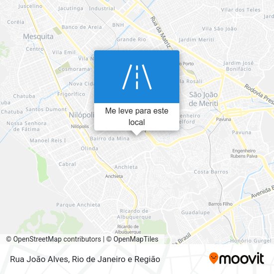 Rua João Alves mapa