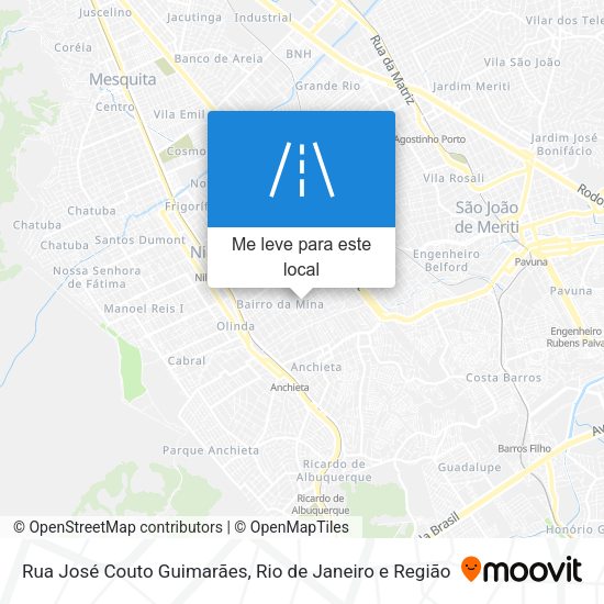 Rua José Couto Guimarães mapa