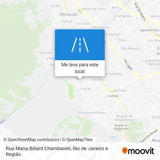 Rua Maria Billard Chambarelli mapa