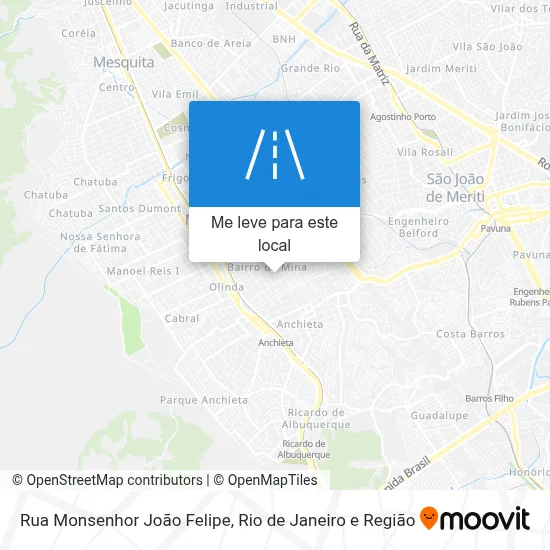 Rua Monsenhor João Felipe mapa